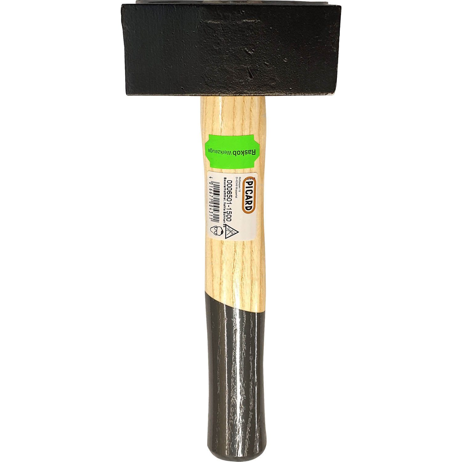 Bossierhammer mit gewölbten Hohlbahnen 1,5 kg Kopfgewicht